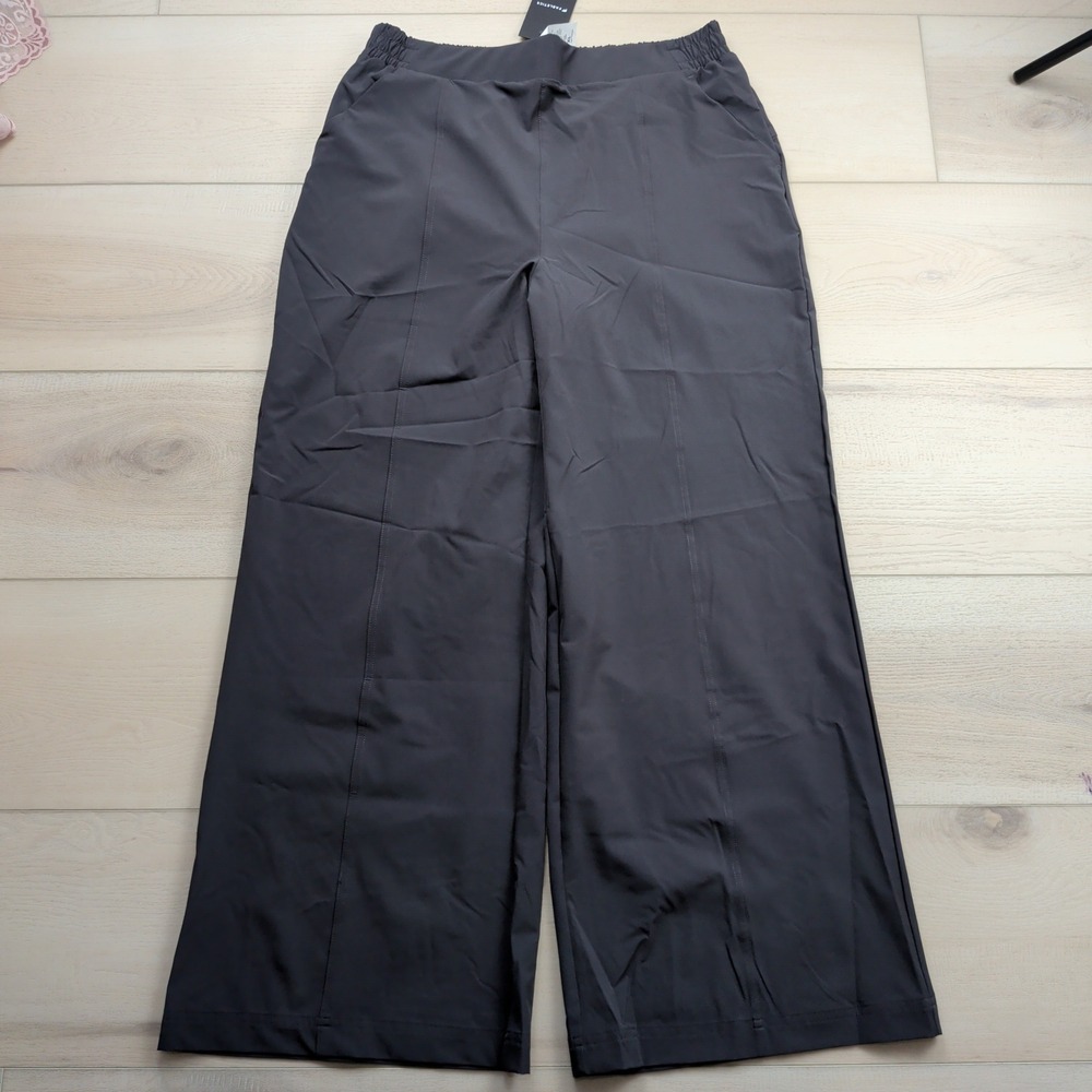 NEW Fabletics Downtown Wide Leg Pants Womens XL Midnight Gray
